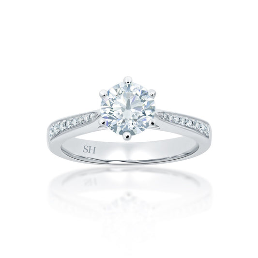 Pictured with 1.09ct centre diamond.|thumb_caption:1 carat|thumb_group:1