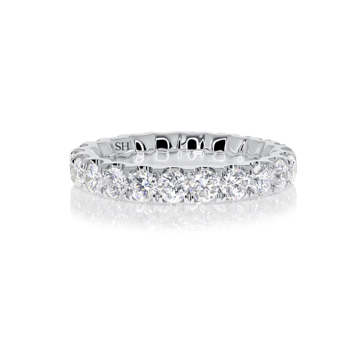 Wider scalloped women’s diamond eternity band (3.5mm) - W0268