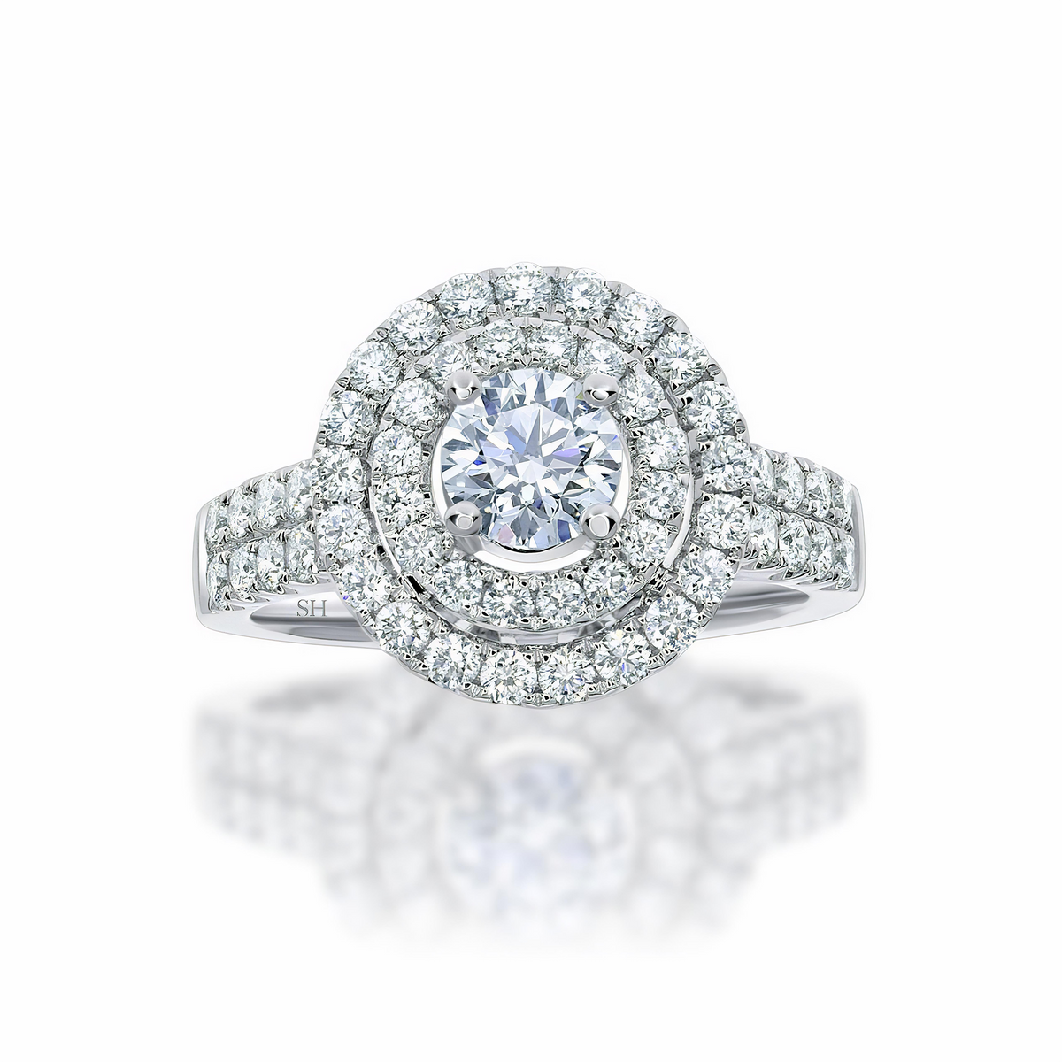 Pictured with 0.45ct diamond|option:Carats=0.50 carat|thumb_caption:0.45 carat