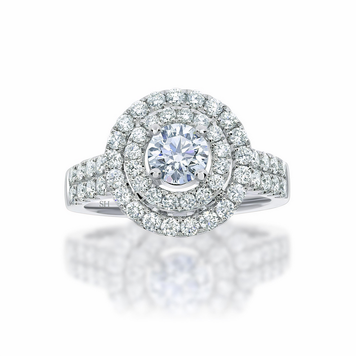 Pictured with 0.45ct diamond|option:Carats=0.50 carat|thumb_caption:0.45 carat