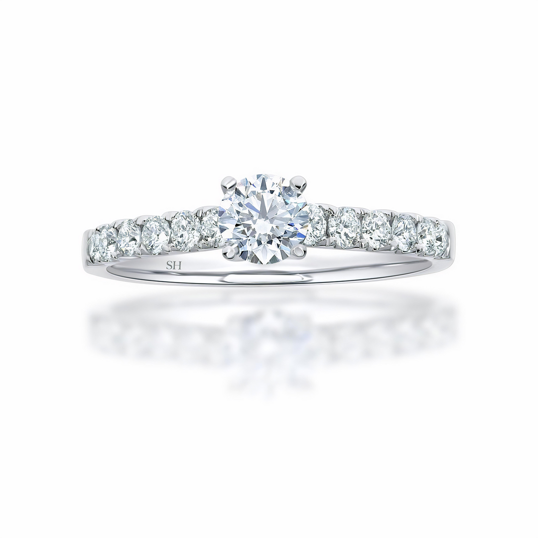Pictured with 0.41ct diamond|option:Carats=0.40 carat|thumb_caption:0.41 carat