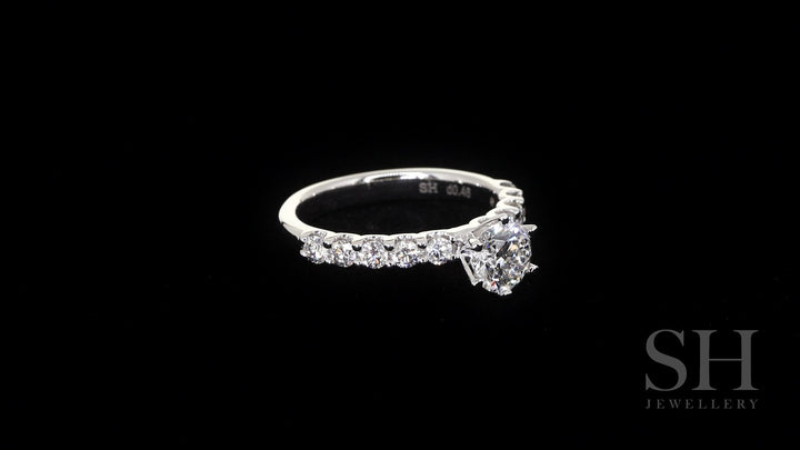 Timeless 6-claw brilliant cut with scalloped band - W0401