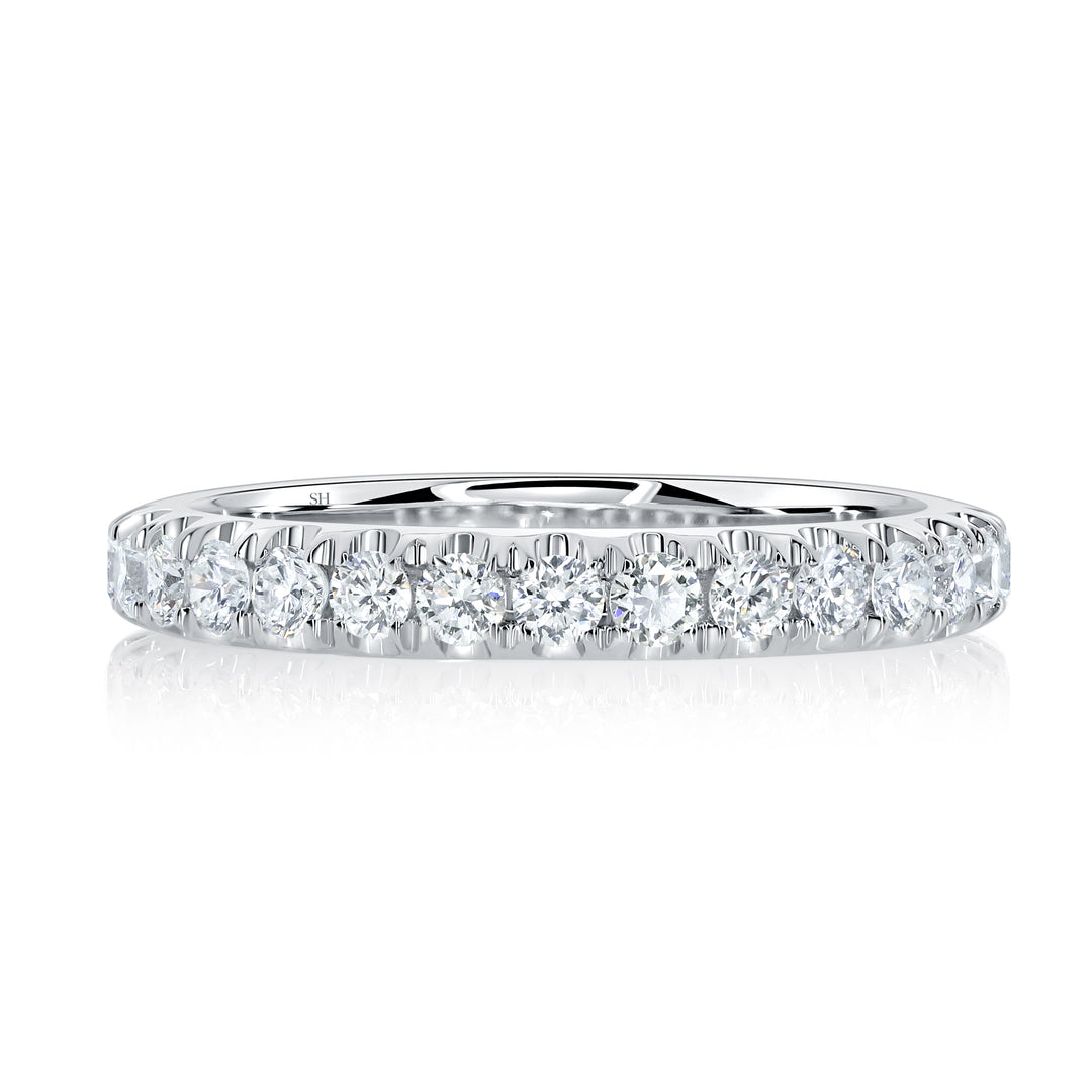 3/4 Eternity Pavé-Set Women's Diamond Wedding Band (2.7mm) - W0593