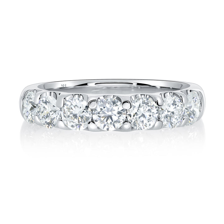 Wider Width Scalloped-Claw Diamond Women’s Wedding Band (4.2mm) - W0609