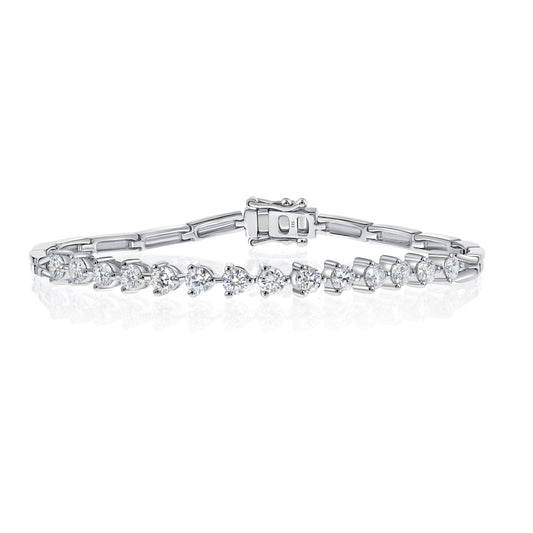 18kt White Gold Orbit Diamond Tennis Bracelet (0.10ct) - W0624