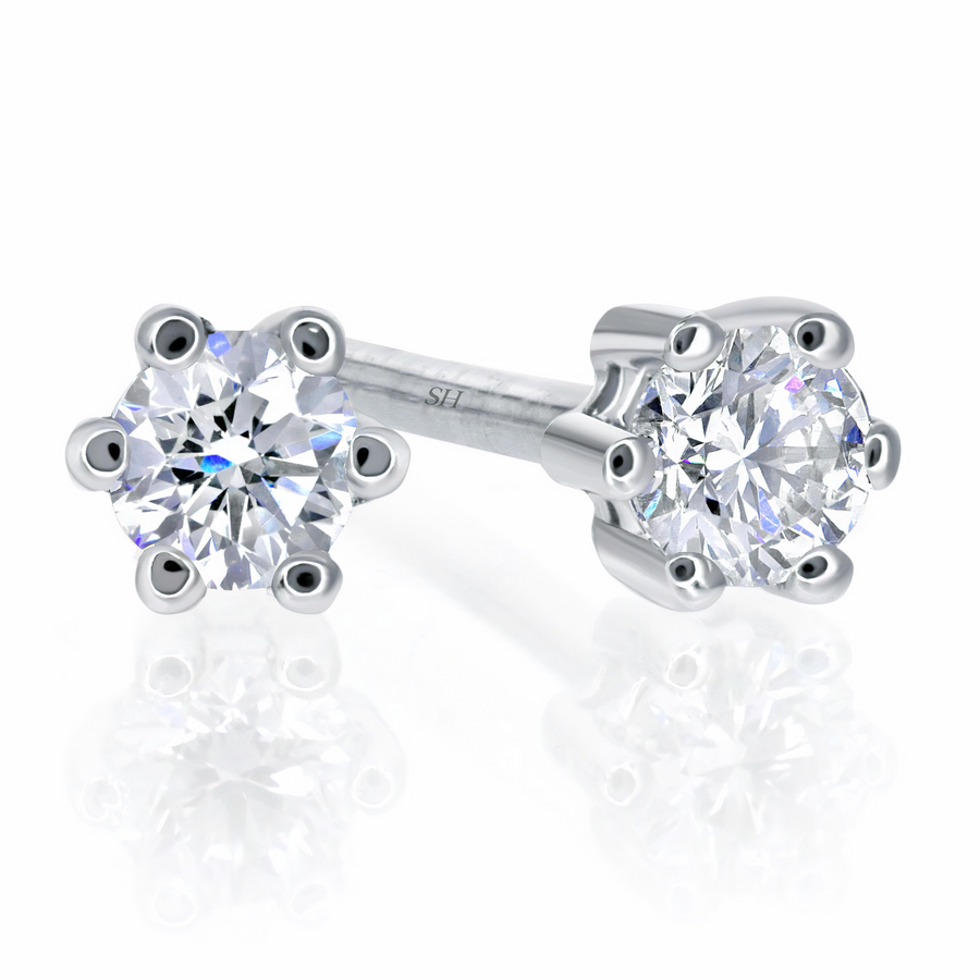 Pictured with 0.12ct diamond|thumb_caption:0.12ct TW centre diamonds (0.06ct each)|thumb_group:1