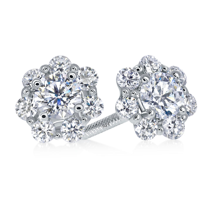 Bright Floral Halo Earrings - W0690