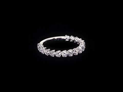 3/4 Eternity 3-Claw Diamond Orbit Wedding Band 3.3mm - W0812