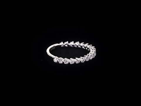 3/4 Eternity 3-Claw Diamond Orbit Wedding Band 2.4mm - W0809