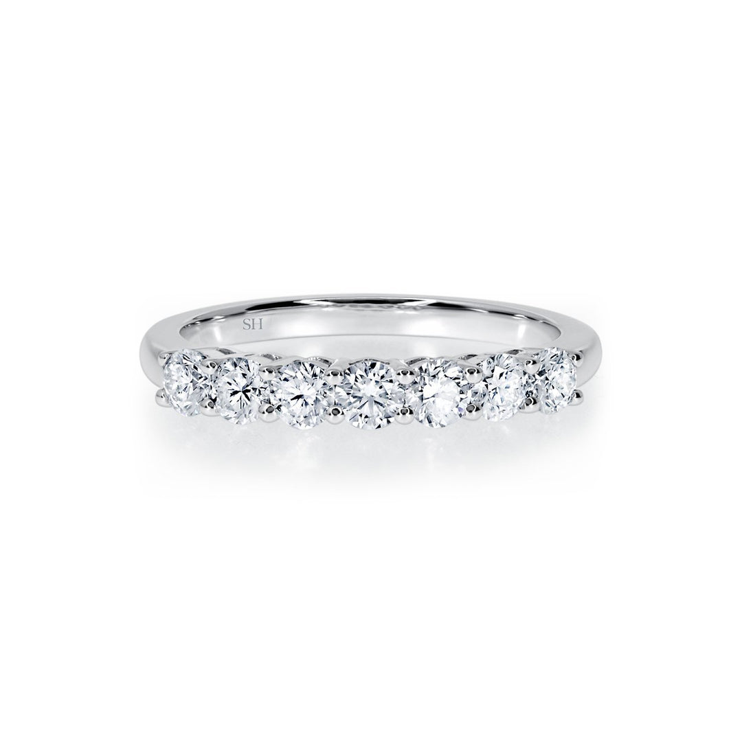 Shared prong set women’s diamond wedding band (2.9mm) - W0378