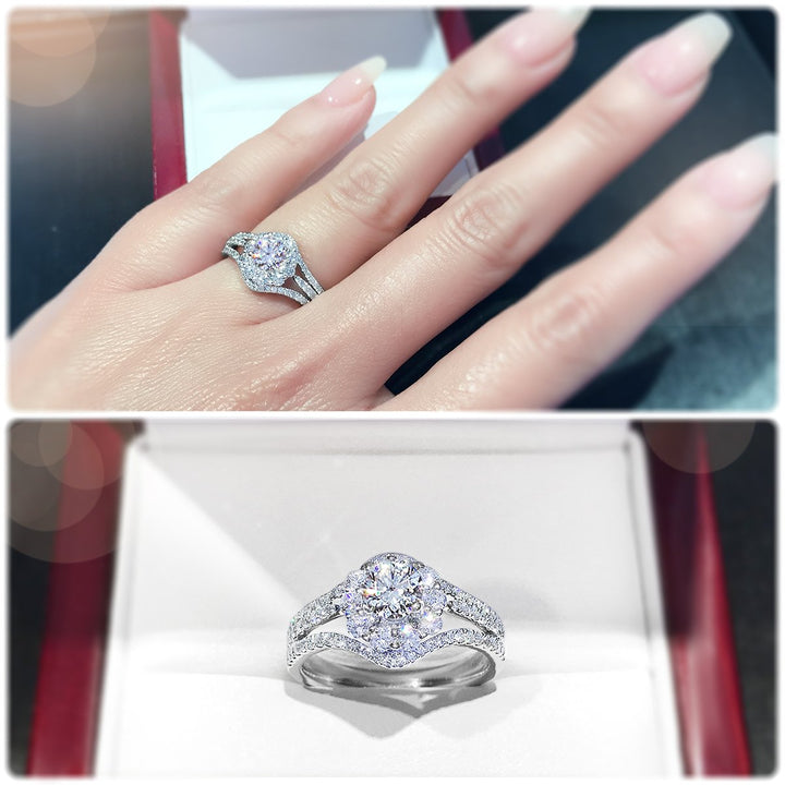 4-Claw halo with unique tri-band - W0062