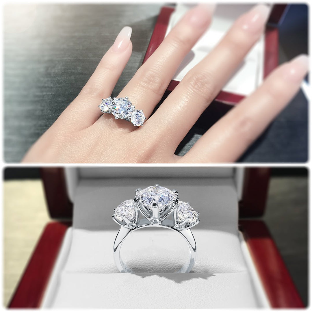 Classic 6-Claw trilogy engagement ring - W0031