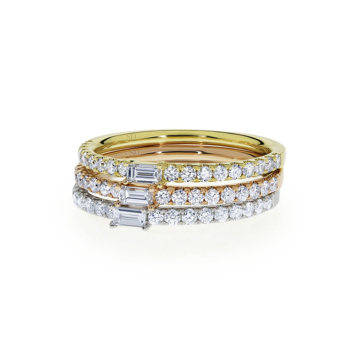Pictured with 0.93ct diamond total weight