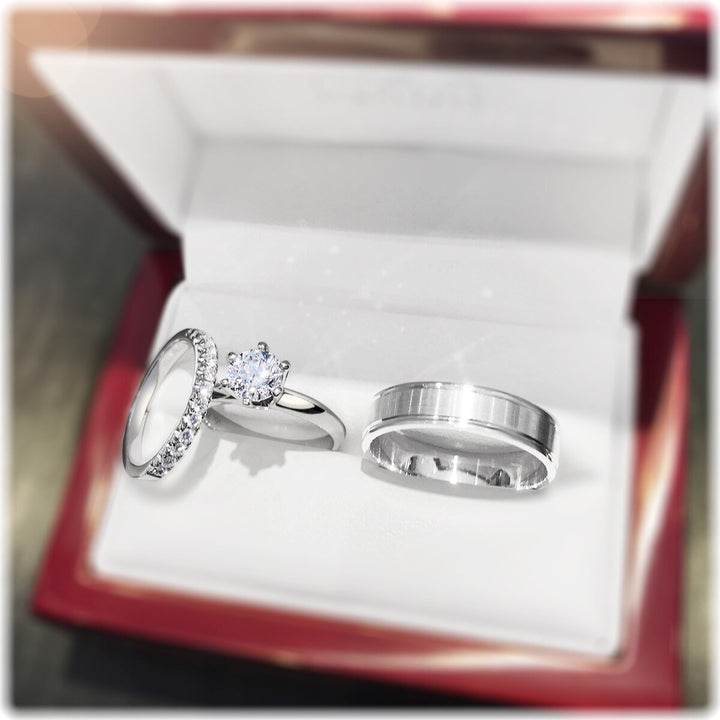 Pictured with 0.91ct diamond.