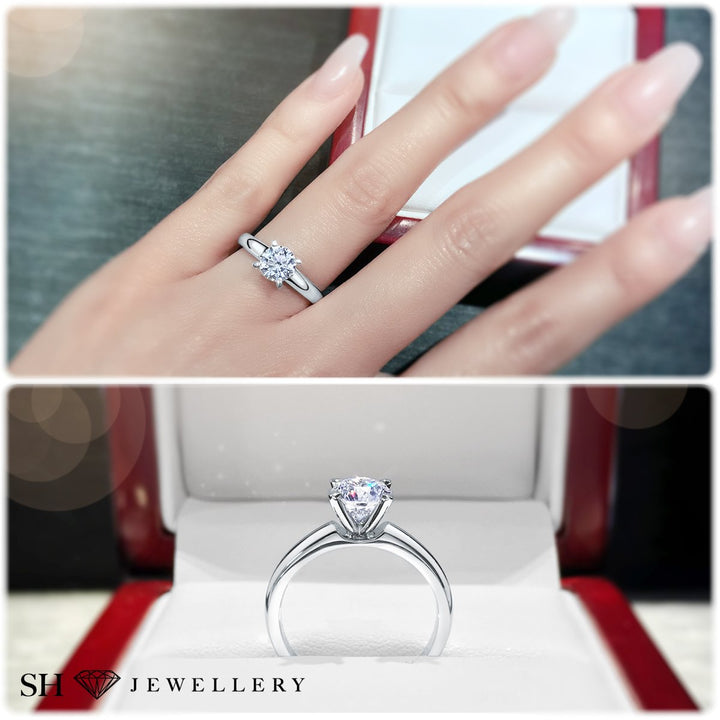 Timeless 4-Claw solitaire engagement ring - W0012
