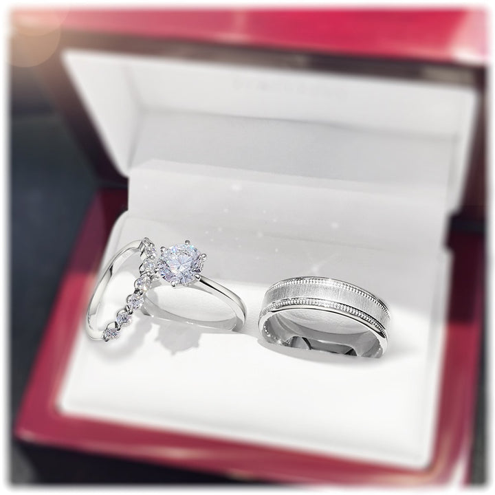 Minimalistic 6-claw solitaire engagement ring - W0003