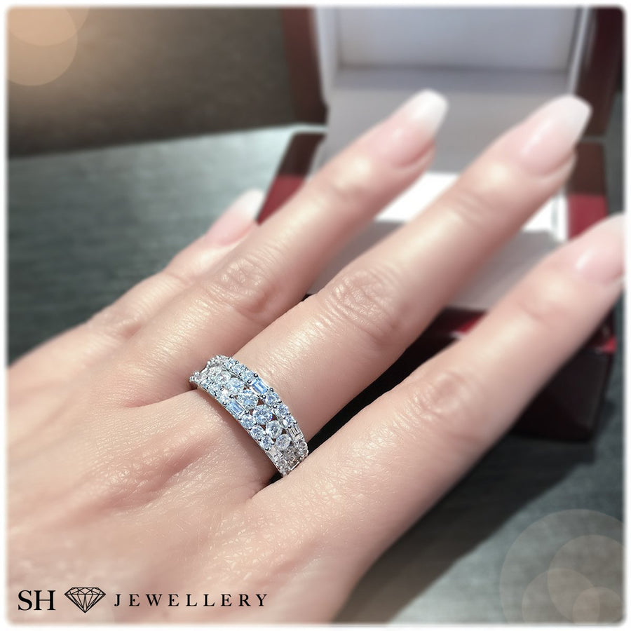 Pictured with 1.48ct diamonds total carat weight
