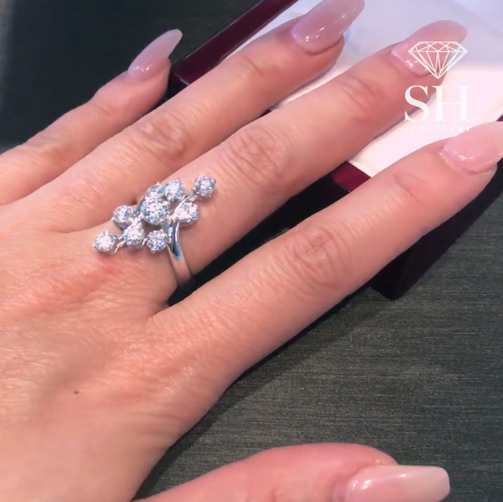 Pictured with 2.10ct diamond total weight