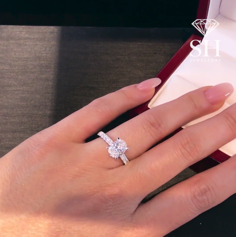 Pictured with 1.50ct diamond